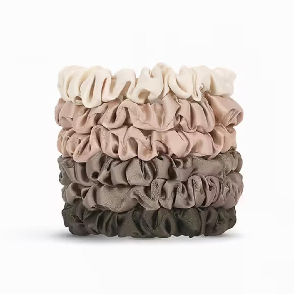NWT KITSCH Ultra Petite Satin Scrunchie Set in Eucalyptus